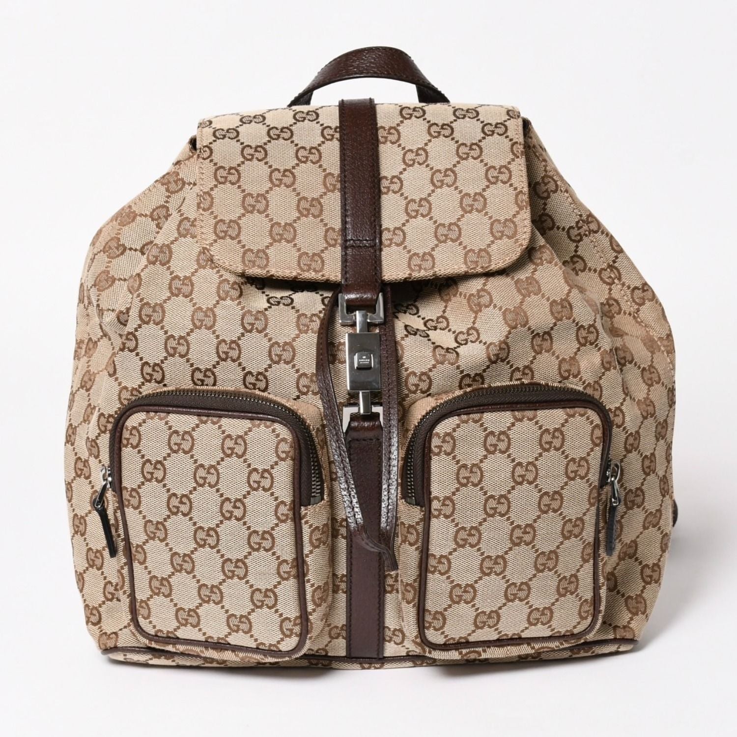 Gucci Backpack GG Canvas Jackie Brown