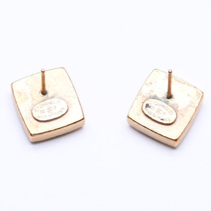 Chanel CC Logo Square Earrings 03 Metal Gold Plated — view 7