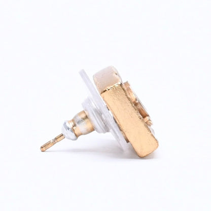 Chanel CC Logo Square Earrings 03 Metal Gold Plated — view 4