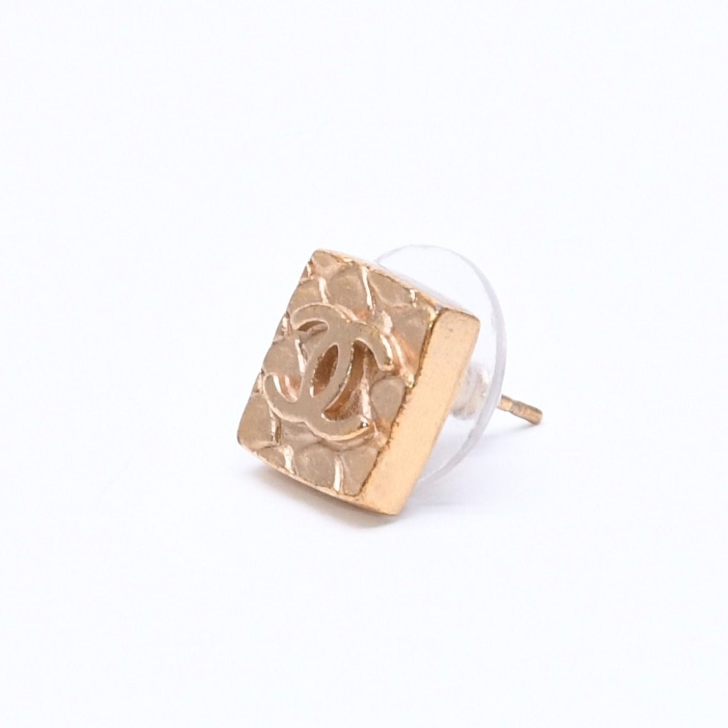 Chanel CC Logo Square Earrings 03 Metal Gold Plated — view 2