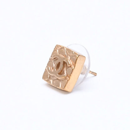 Chanel CC Logo Square Earrings 03 Metal Gold Plated — view 2
