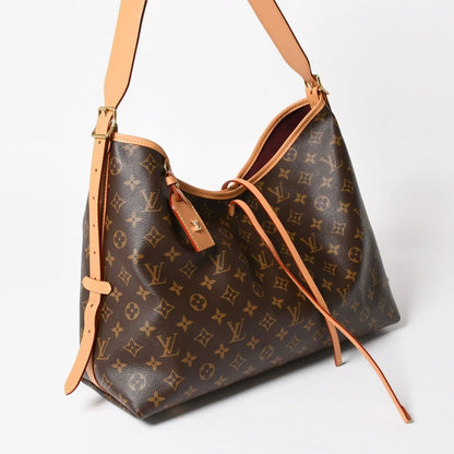 Louis Vuitton Carryall NM MM Tote Bag Monogram Brown Leather Vachetta Gold — view 4