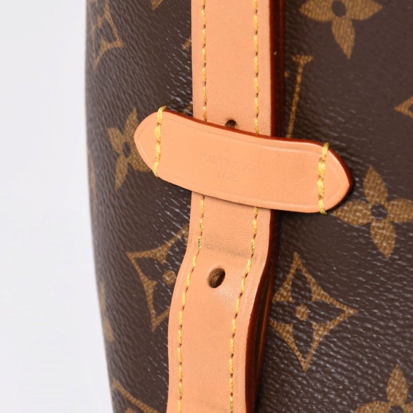 Louis Vuitton Carryall NM MM Tote Bag Monogram Brown Leather Vachetta Gold — view 5