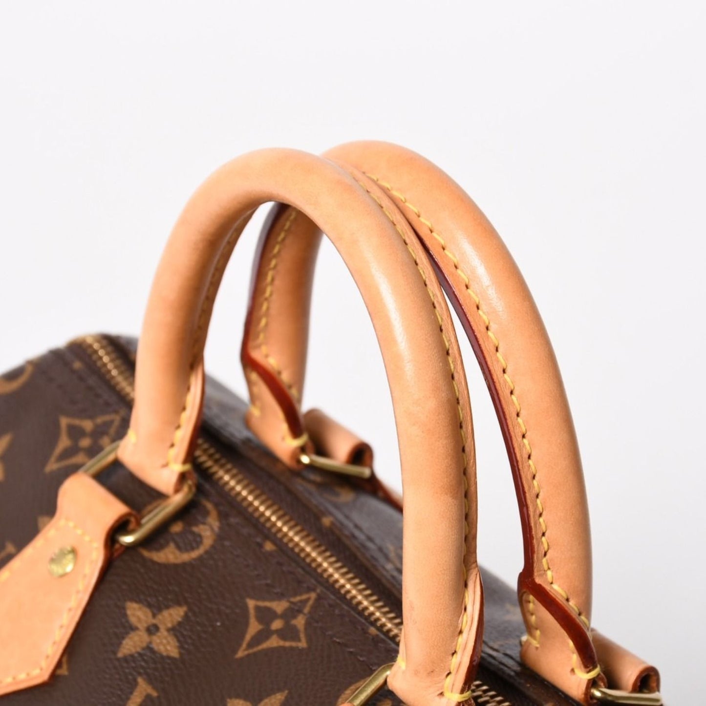Louis Vuitton Speedy 25 Handbag Monogram Leather Brown Gold — view 7