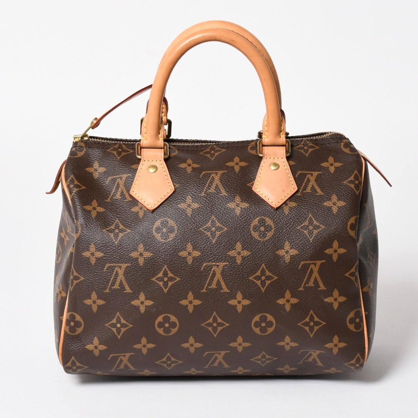 Louis Vuitton Speedy 25 Handbag Monogram Leather Brown Gold — view 2