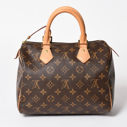 Louis Vuitton Speedy 25 Handbag Monogram Leather Brown Gold — view 2