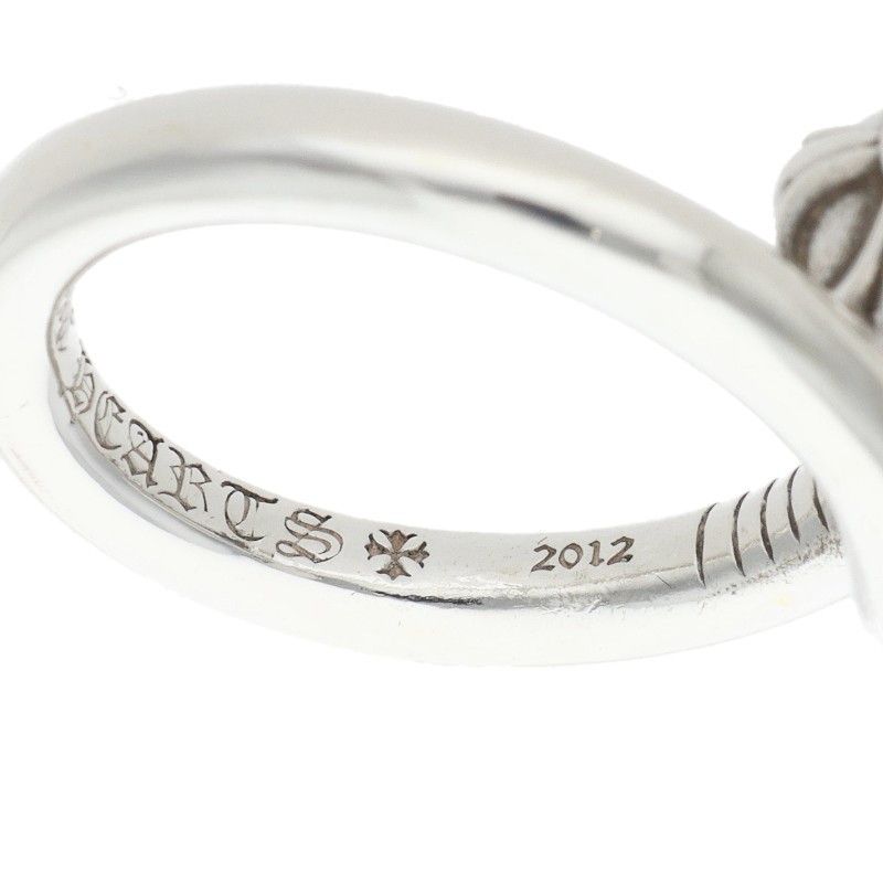 Chrome Hearts Nail Crsball Cross Ball Silver Ring — view 4