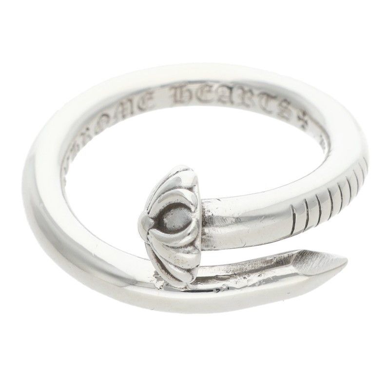 Chrome Hearts Nail Crsball Cross Ball Silver Ring