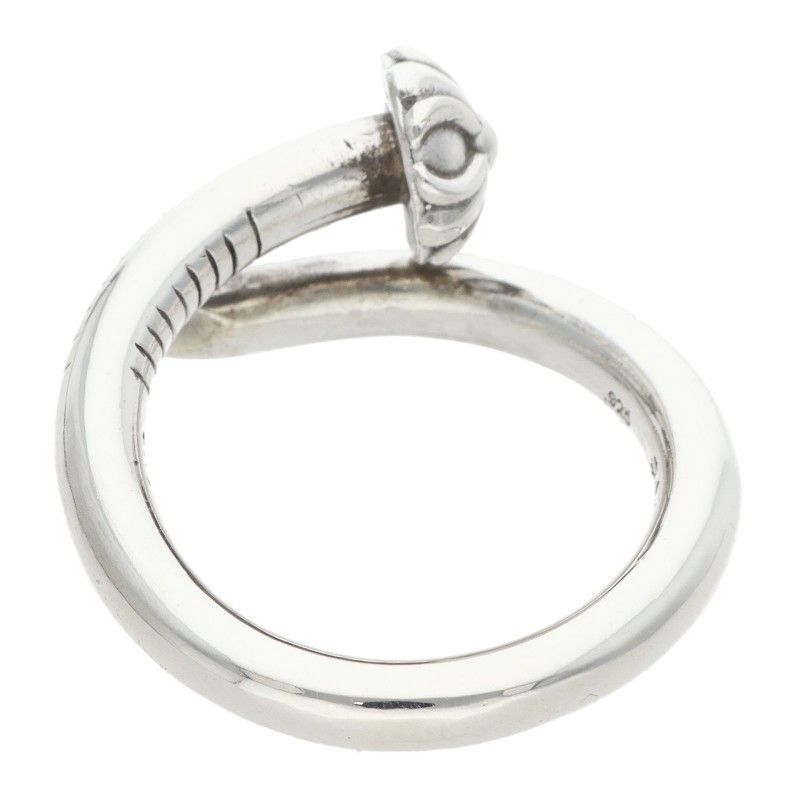 Chrome Hearts Nail Crsball Cross Ball Silver Ring — view 2