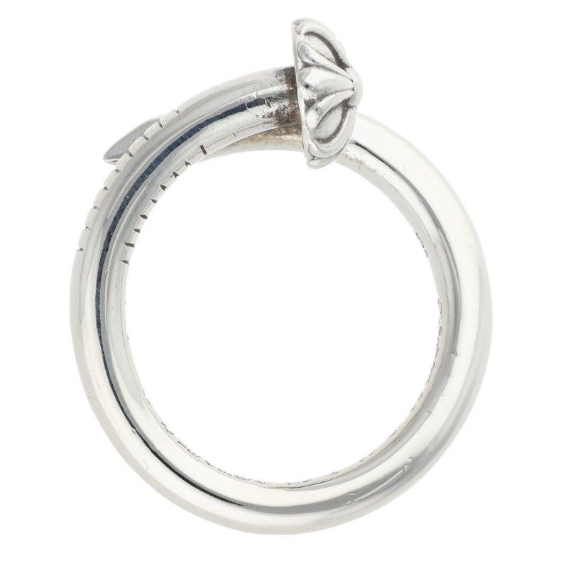 Chrome Hearts Nail Crsball Cross Ball Silver Ring — view 5