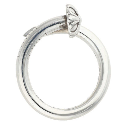 Chrome Hearts Nail Crsball Cross Ball Silver Ring — view 5