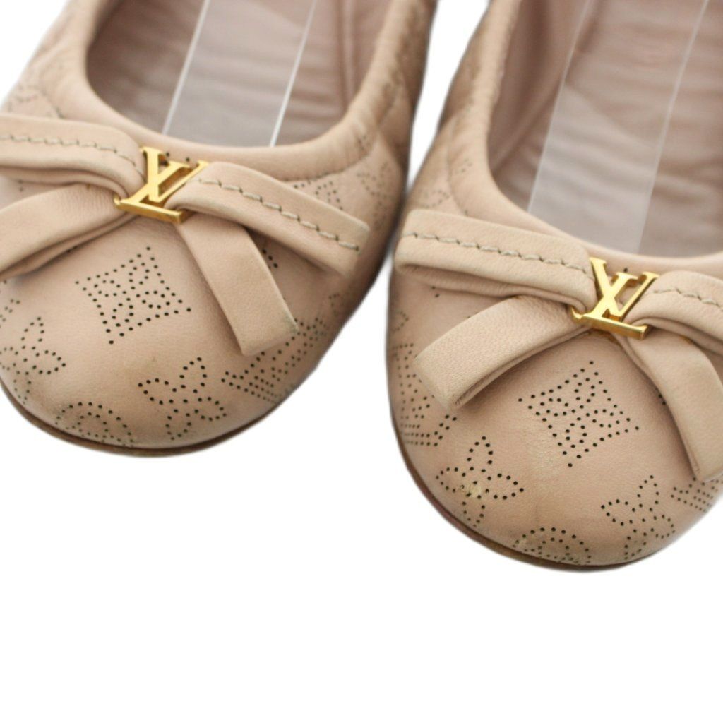 Louis Vuitton Mahina Ballet Shoes Ribbon Perforated Pink 36 — view 3