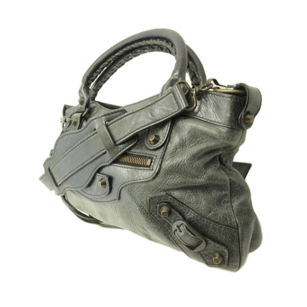 Balenciaga the Fast City 2-Way Handbag Crossbody Crackle Y2k Black — view 3