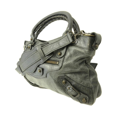 Balenciaga the Fast City 2-Way Handbag Crossbody Crackle Y2k Black — view 3