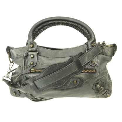 Balenciaga the Fast City 2-Way Handbag Crossbody Crackle Y2k Black