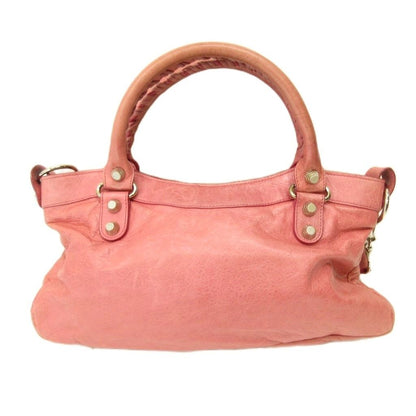 Balenciaga the City 2-Way Handbag Crossbody Leather Y2k Pink — view 2