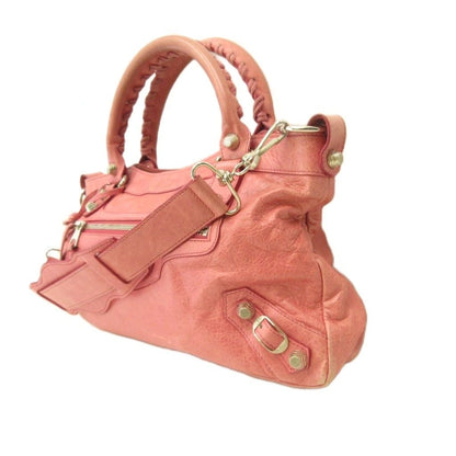 Balenciaga the City 2-Way Handbag Crossbody Leather Y2k Pink — view 3