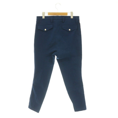 Gucci Stretch Gabardine Side Line Tapered Pants 46 Blue HS — view 2