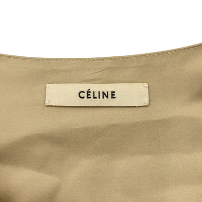 Celine by Phoebe Philo Cotton Belted Wrap Dress 2 Beige 36 — view 3