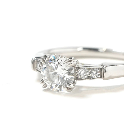 Harry Winston Round Cut Tryst Ring Bi Silver — view 3