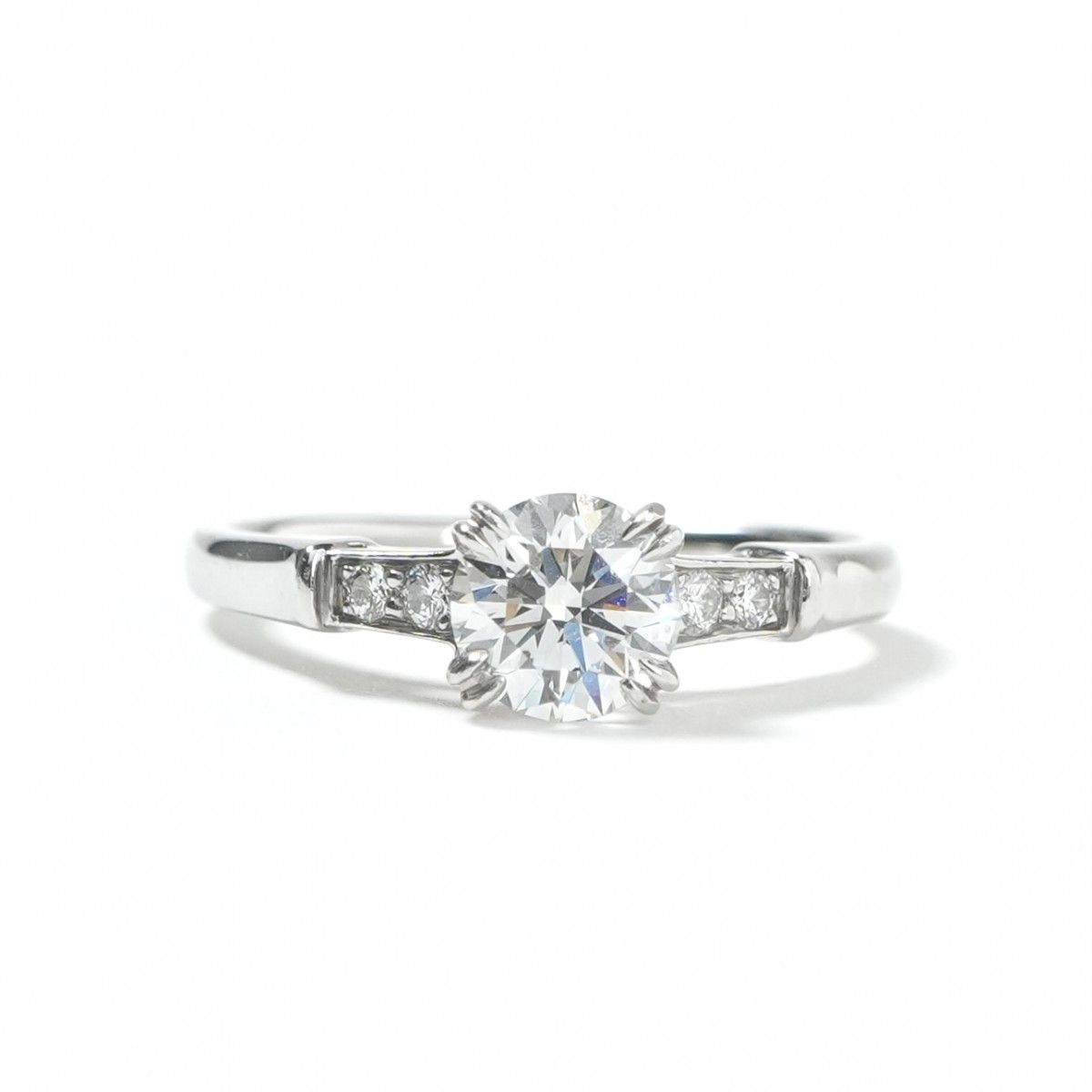 Harry Winston Round Cut Tryst Ring Bi Silver
