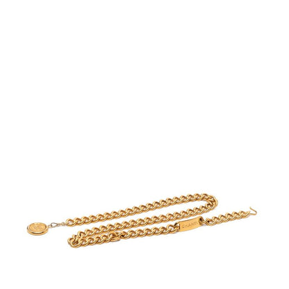 Chanel Vintage Logo Chain Belt Gold Plated