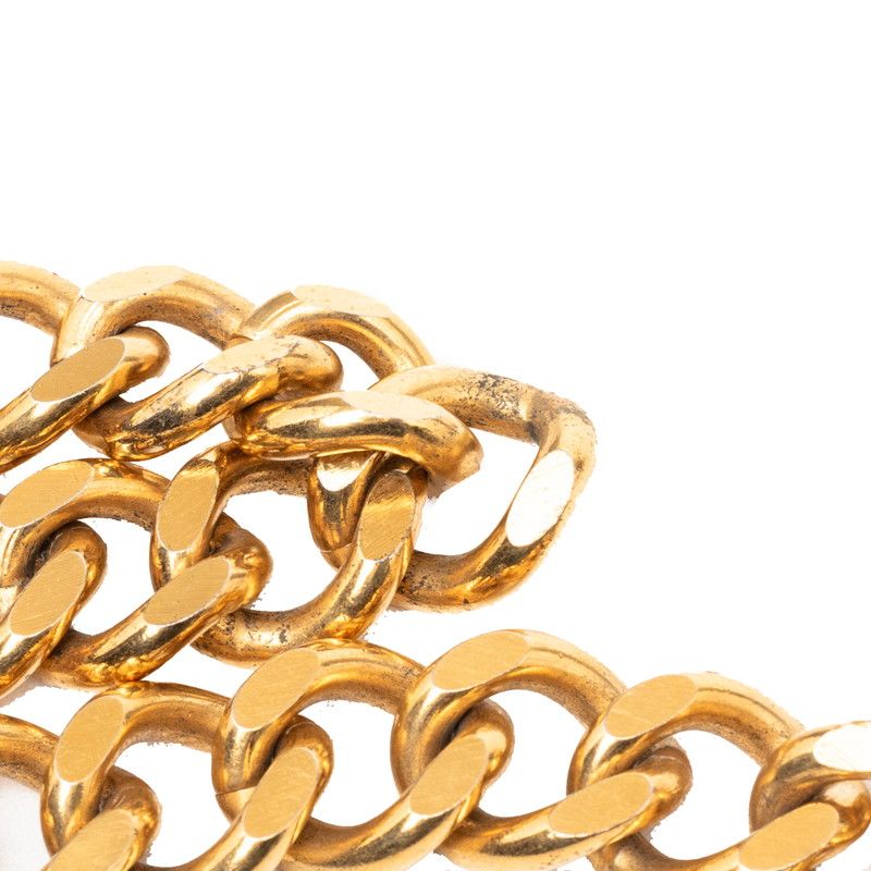 Chanel Vintage Logo Chain Belt Gold Plated — view 3