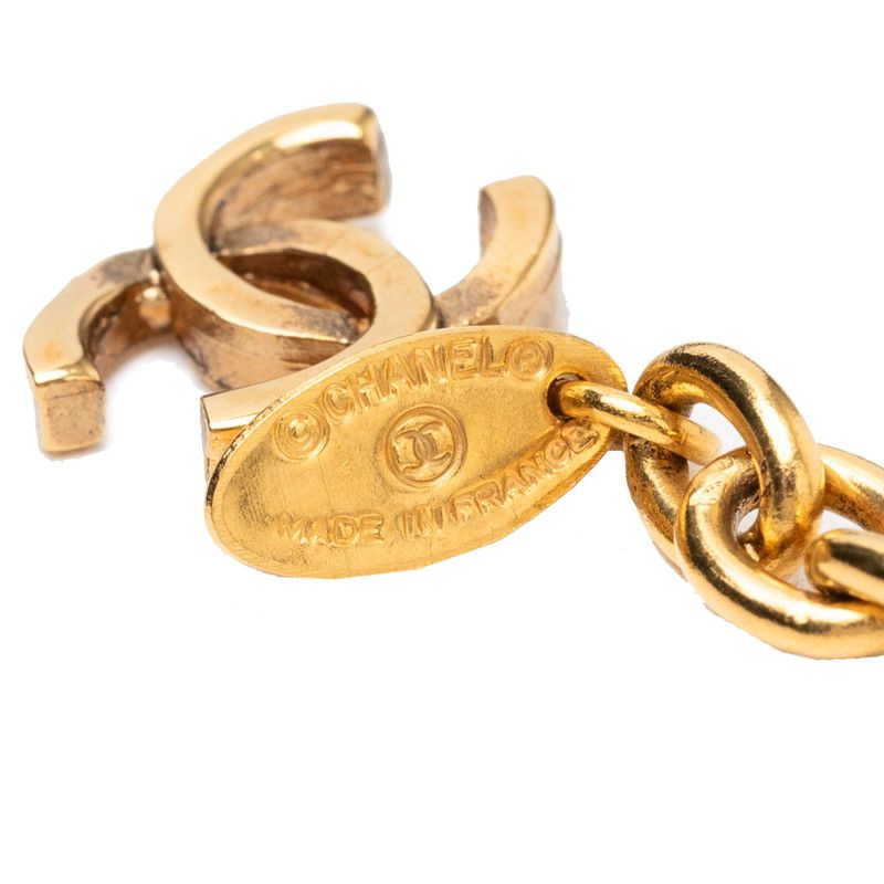 Chanel Vintage CC Logo Triple Strand Chain Belt Gold Plated — view 5