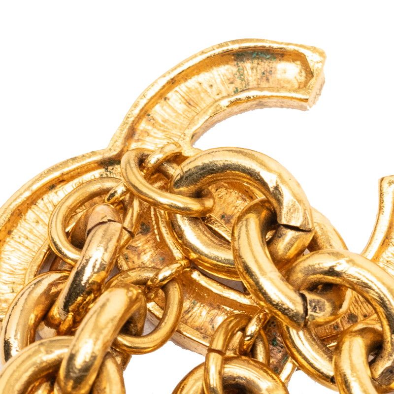 Chanel Vintage CC Logo Triple Strand Chain Belt Gold Plated — view 4