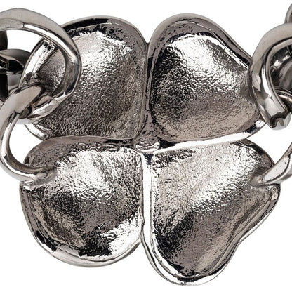 Chanel CC Logo Camellia Chain Bracelet 06c Silver Green Metal — view 6