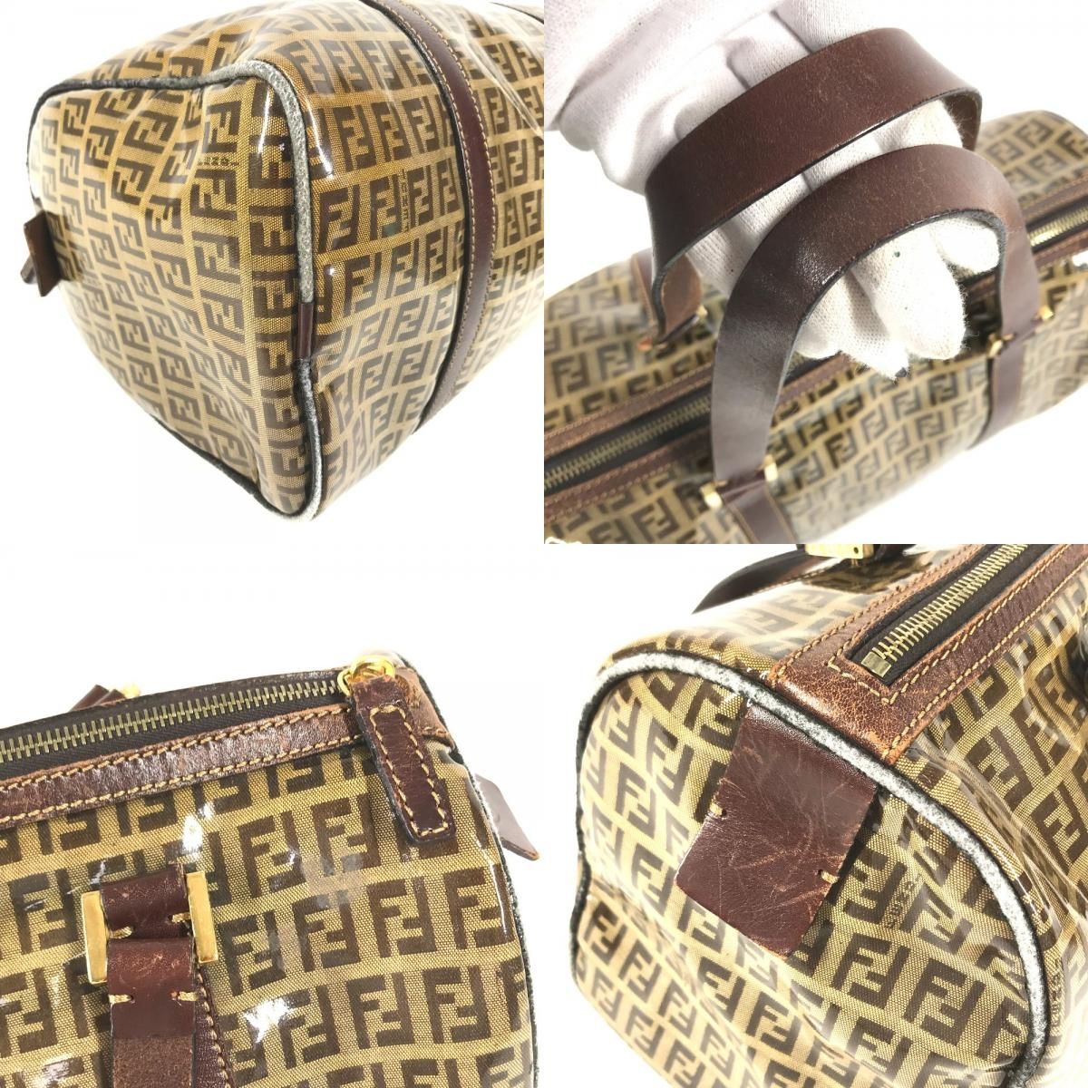 Fendi Handbag Zucca Logo Zucchino Brown — view 7