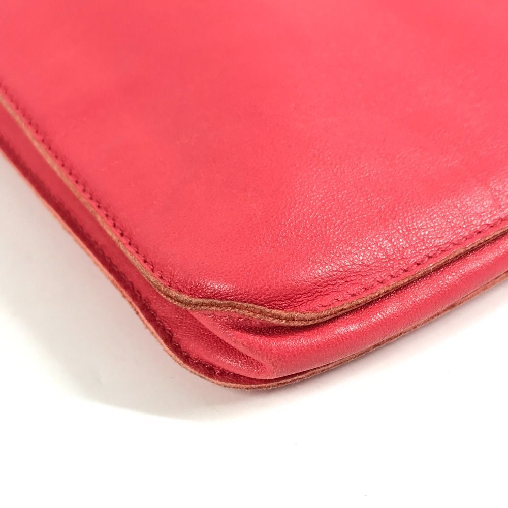 Hermes Shoulder Bag Clou de Selle Logo Leather Pink — view 7