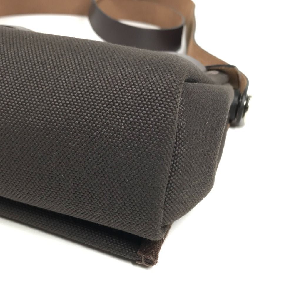 Hermes Shoulder Bag Herbag Zip Mini Toile Military Brown — view 6