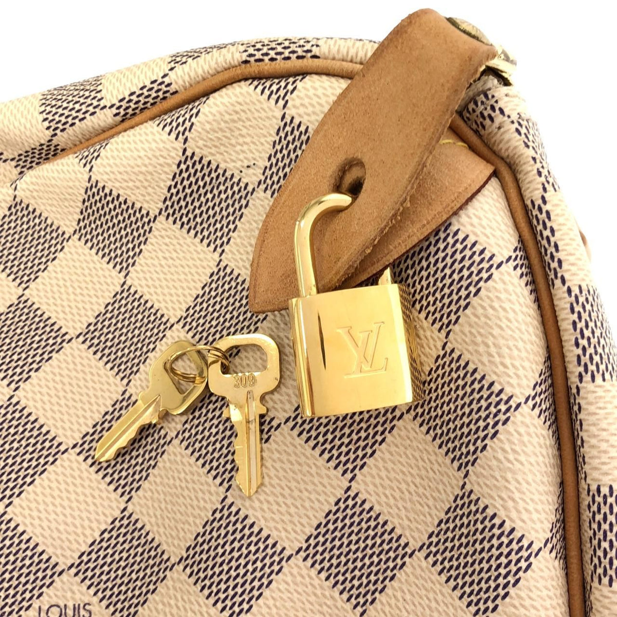 Louis Vuitton Damier Azur Speedy 35 Boston Bag — view 3
