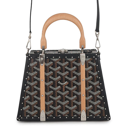 Goyard Handbag Saigon Mini Trunk Bag Wood Black 2-Way