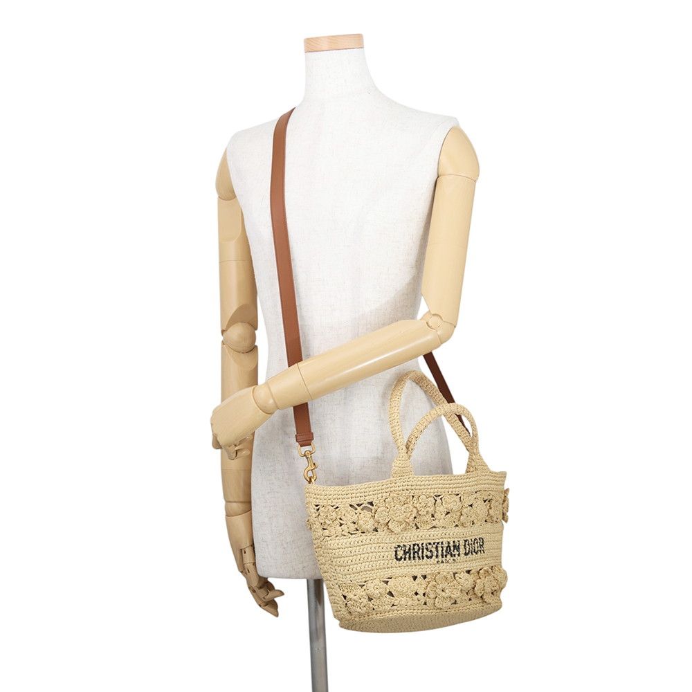 Dior Handbag Panier Chapeau Raffia 2-Way Basket — view 5