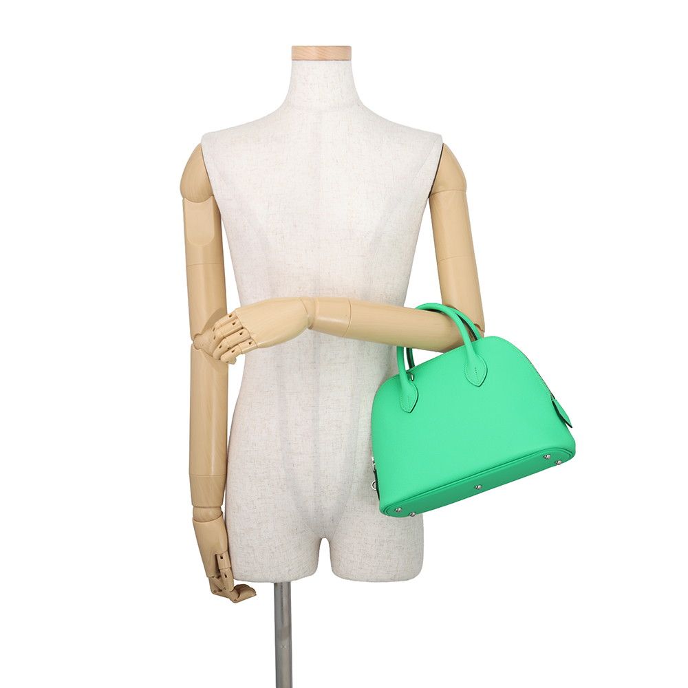 Hermes Bolide 1923 25 Sangururi Vert Comic Fizz Silver Epsom 2-Way Handbag — view 4