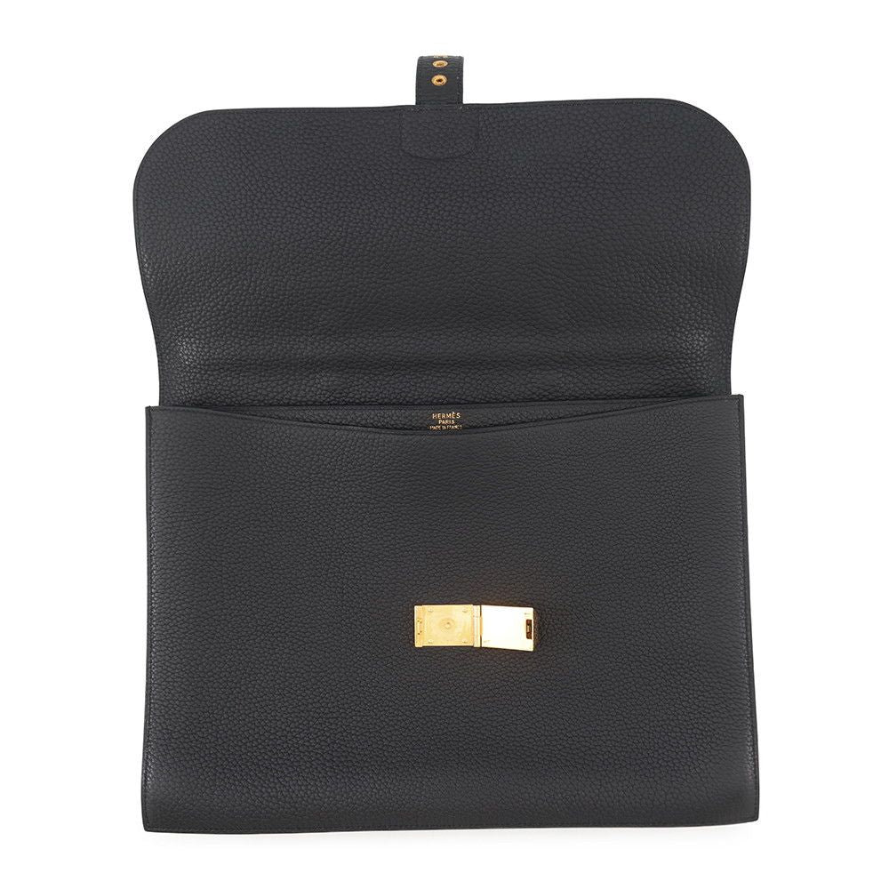 Hermes Business Bag Sac a Depeches 38 Black Gold Togo — view 5