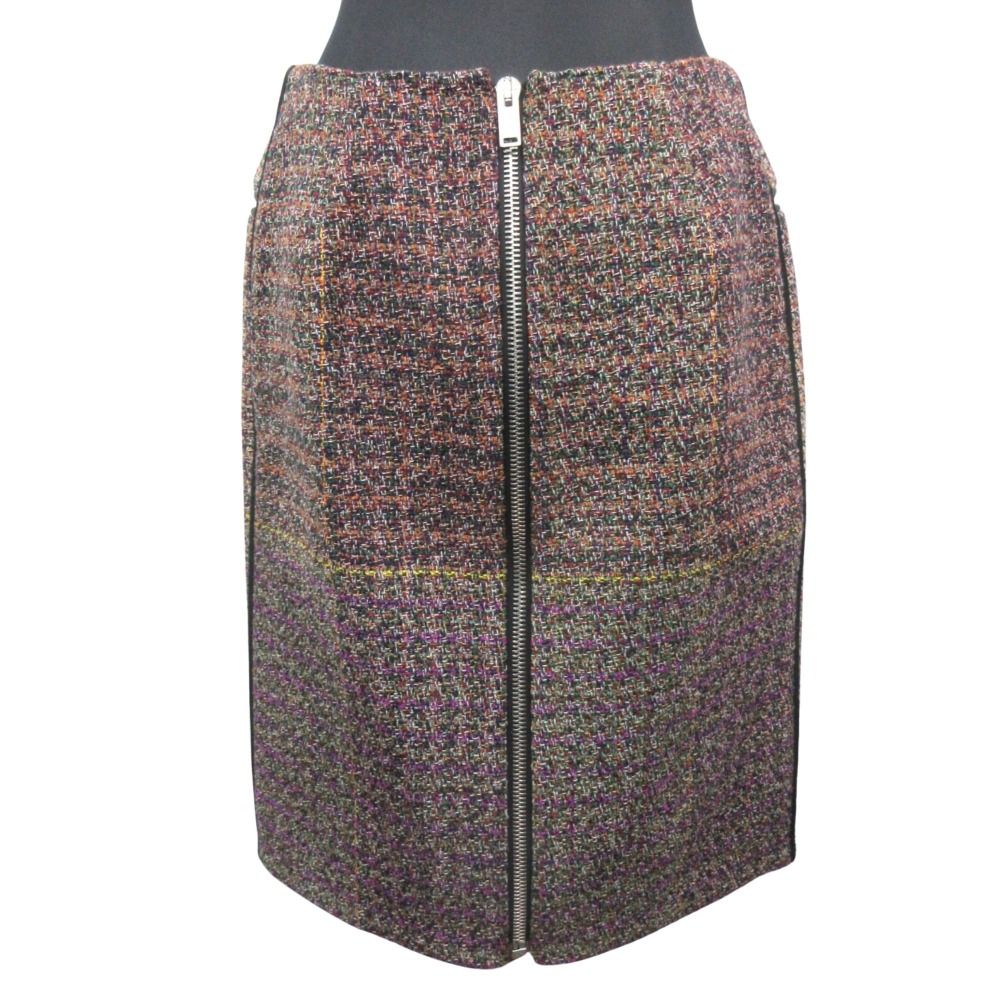 Celine Resort Collection Wool Tweed Skirt Center Full Zip Phoebe Philo Era 40 — view 3