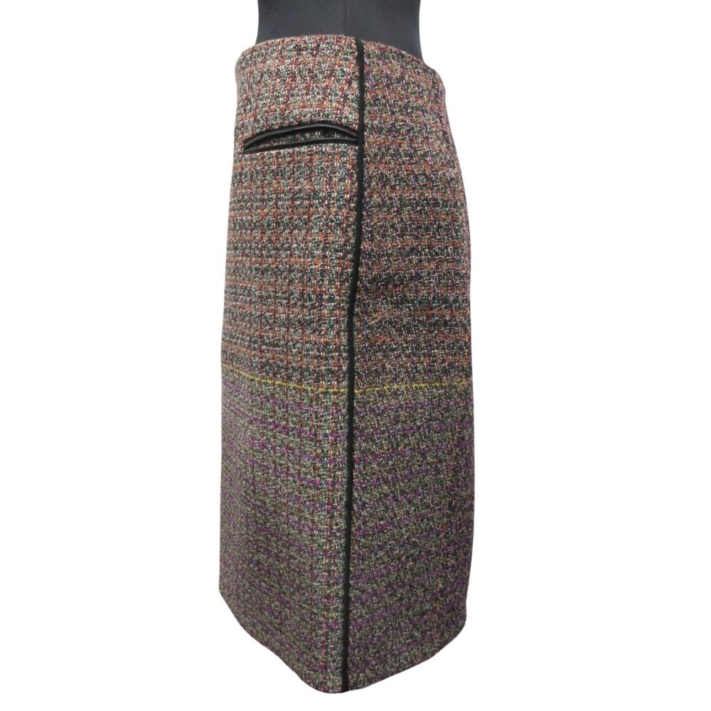 Celine Resort Collection Wool Tweed Skirt Center Full Zip Phoebe Philo Era 40 — view 2