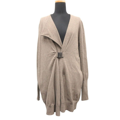 Brunello Cucinelli Cashmere Asymmetric Long Knit Cardigan XL Brown