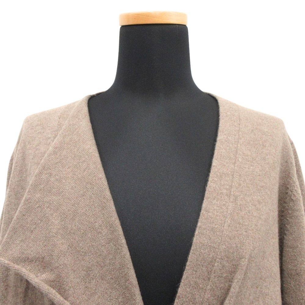 Brunello Cucinelli Cashmere Asymmetric Long Knit Cardigan XL Brown — view 4