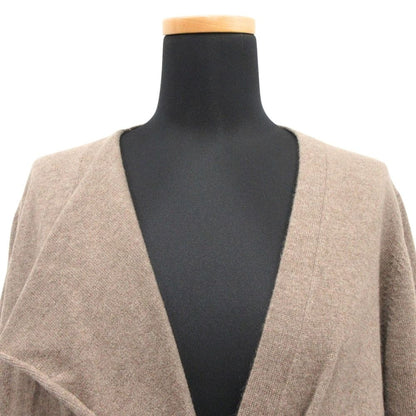 Brunello Cucinelli Cashmere Asymmetric Long Knit Cardigan XL Brown — view 4