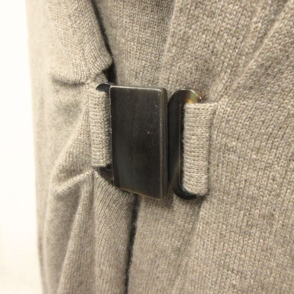 Brunello Cucinelli Cashmere Asymmetric Long Knit Cardigan XL Brown — view 7
