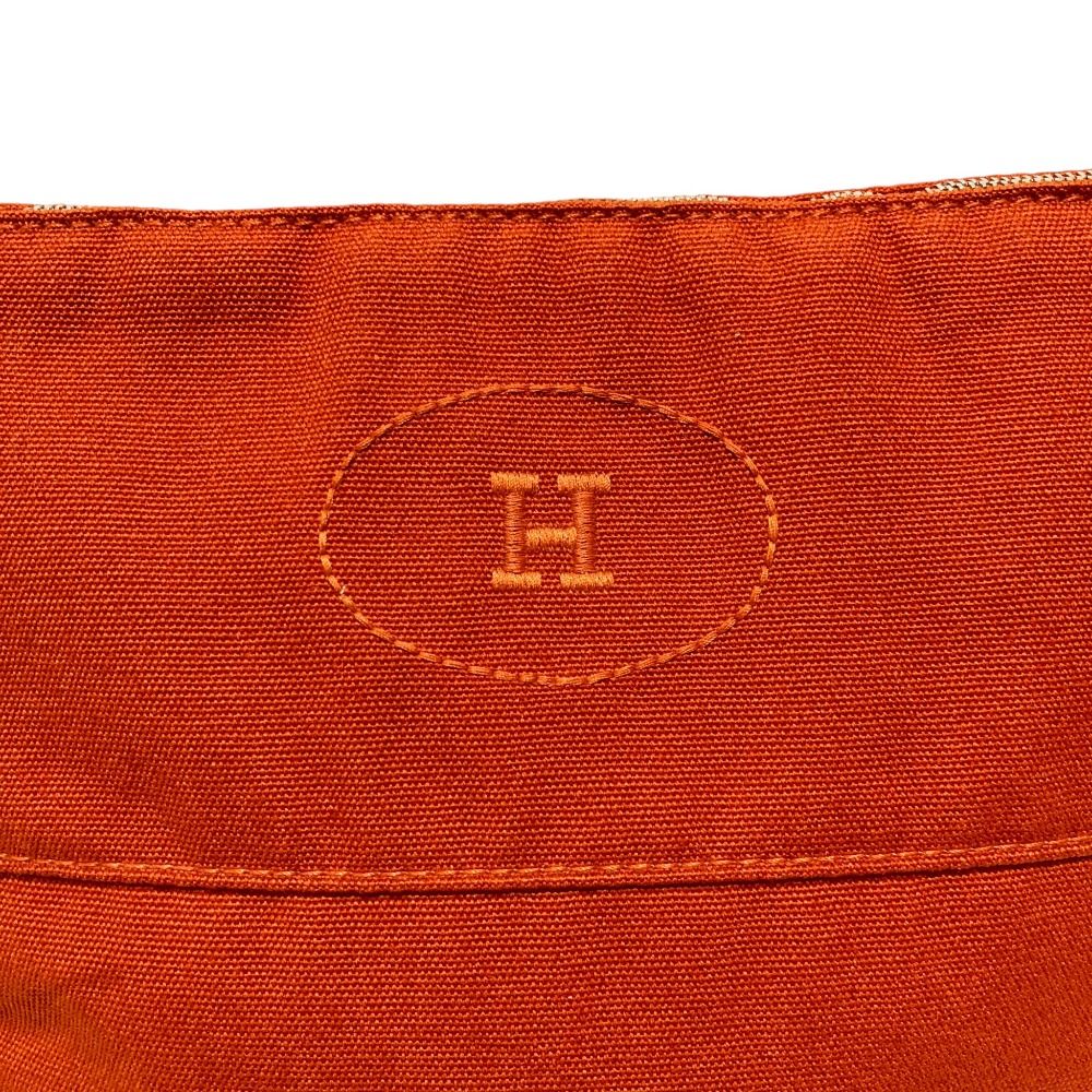 Hermes Canvas Bolide Pouch 31 Orange — view 5