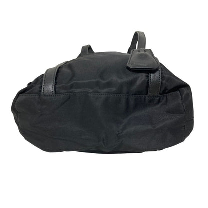 Prada Nylon Shoulder Tote Bag Black — view 4