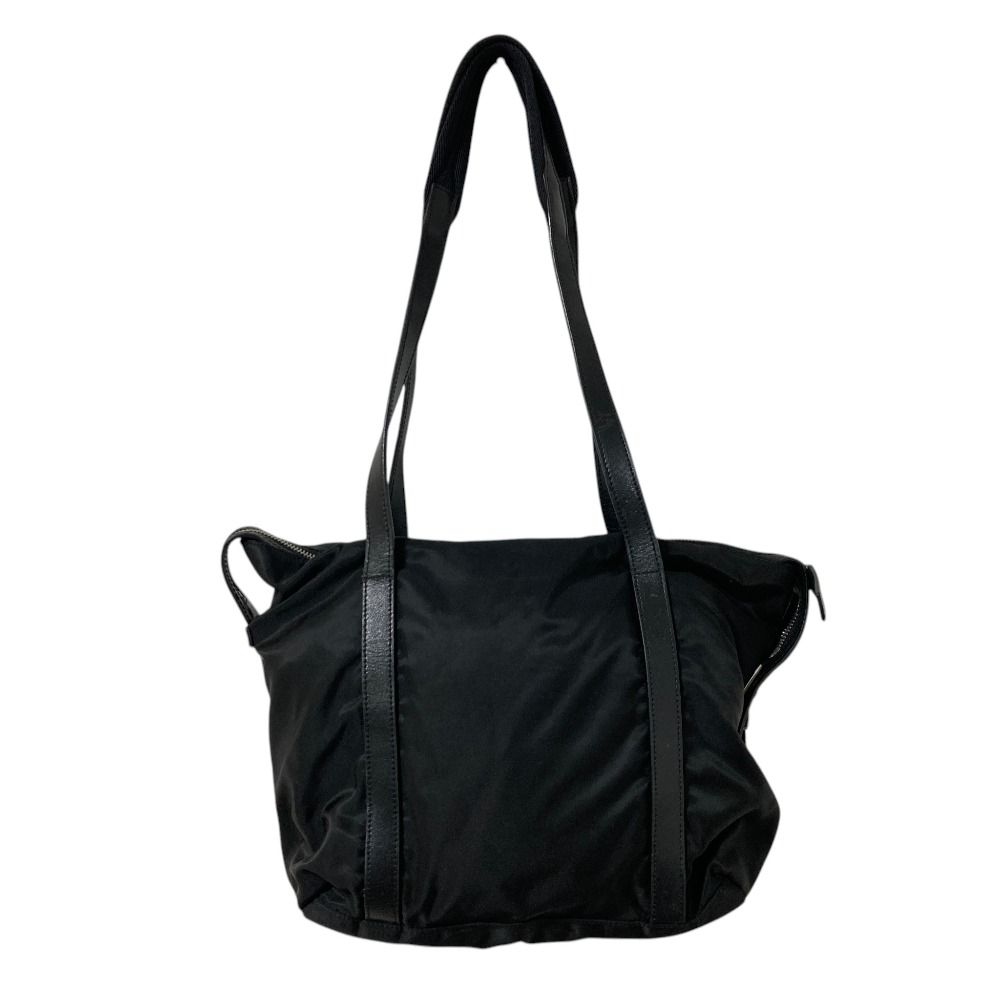 Prada Nylon Shoulder Tote Bag Black — view 2