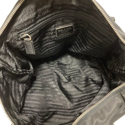 Prada Nylon Shoulder Tote Bag Black — view 8
