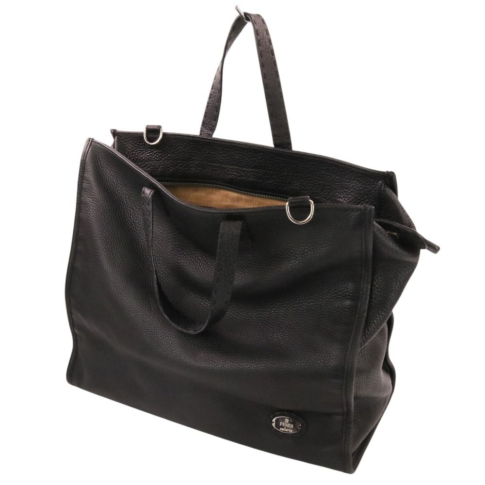 Fendi Selleria Roman Leather Stitch Tote Bag — view 8