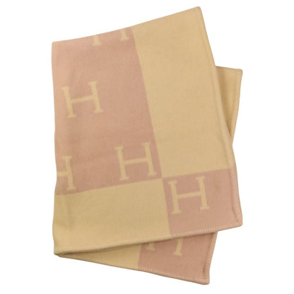 Hermes Cashmere Blend Baby Blade Avalon Throw Pink White — view 3